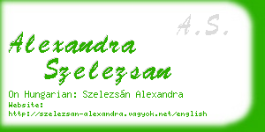 alexandra szelezsan business card